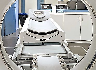 Detailansicht eines SPECT-CT-Geräts